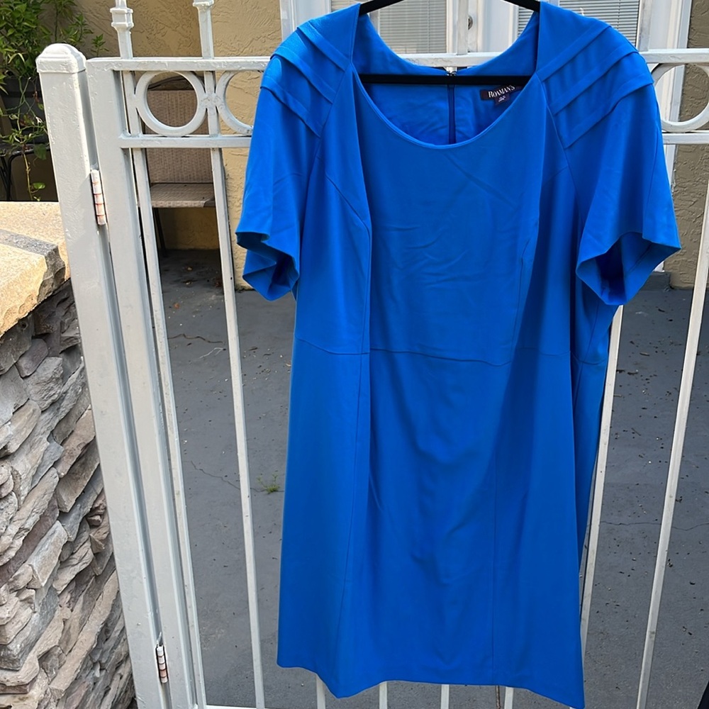 Roaman's Blue Midi Dress